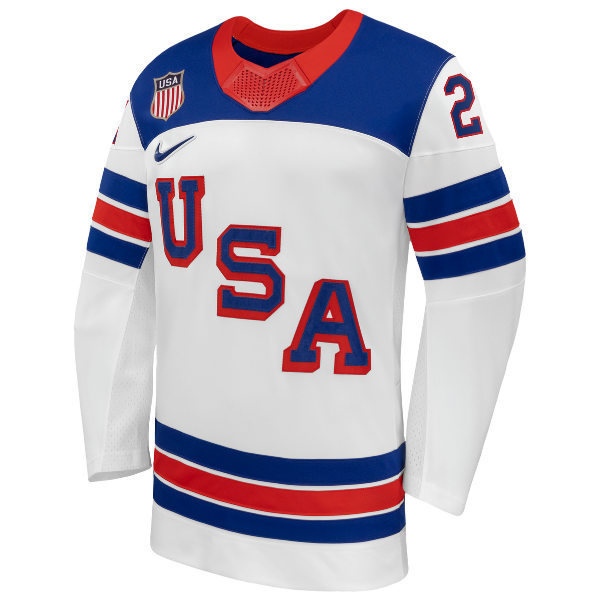 Dylan Larkin White US Hockey 2026 Away Replica Jersey