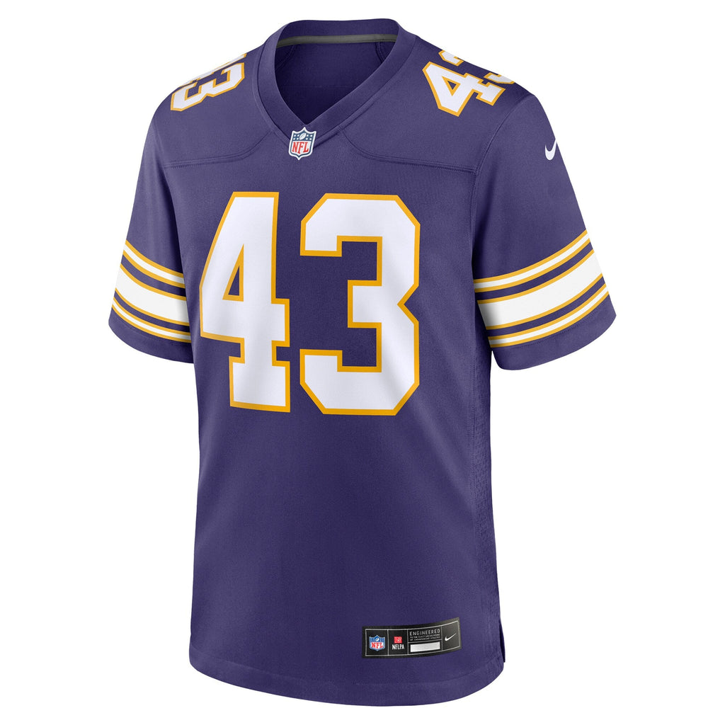 Minnesota Vikings Andrew Van Ginkel Purple Alternate Game Football Jersey