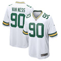 Green Bay Packers Lukas Van Ness White Game Football Jersey
