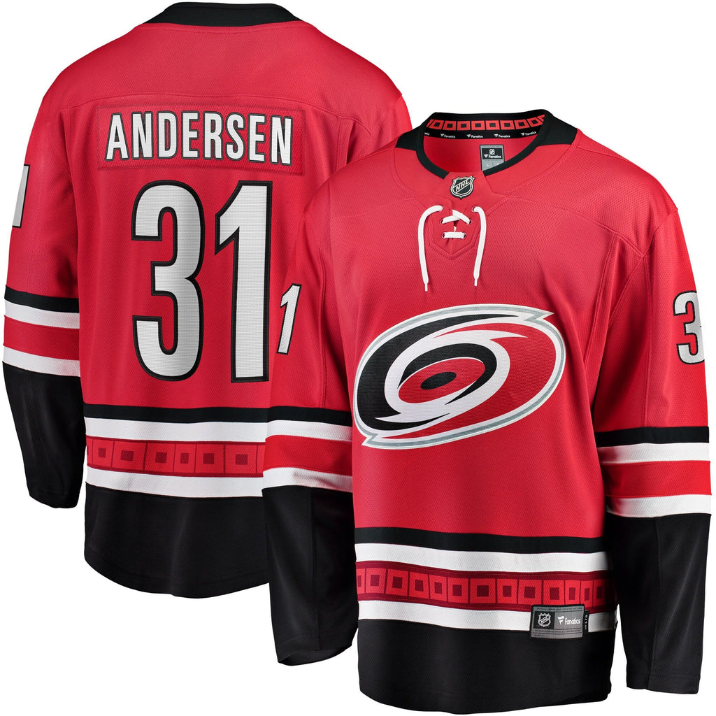 Carolina Hurricanes Frederik Andersen Red Alternate Breakaway Player Hockey Jersey
