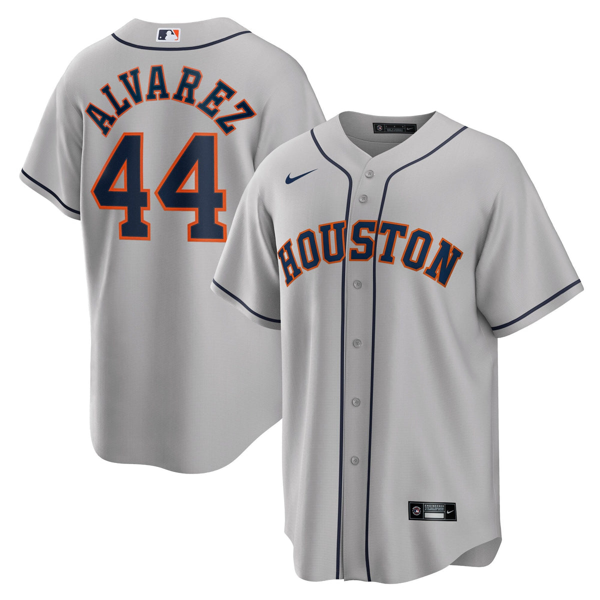 Houston Astros Yordan Álvarez Gray Road Replica Player Baseball Jersey