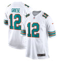 Miami Dolphins Bob Griese White Retired Player Football Jersey