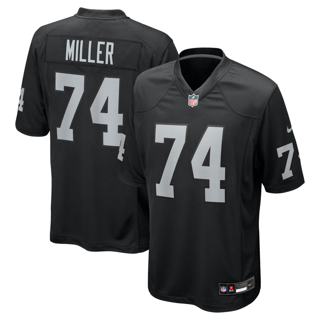 Las Vegas Raiders Kolton Miller Black Game Football Jersey