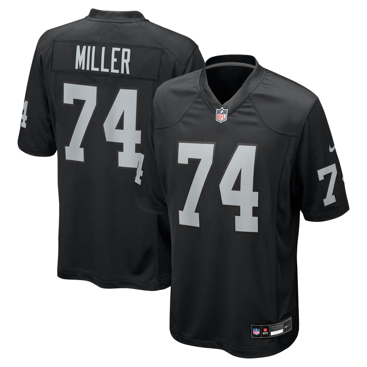 Las Vegas Raiders Kolton Miller Black Game Football Jersey