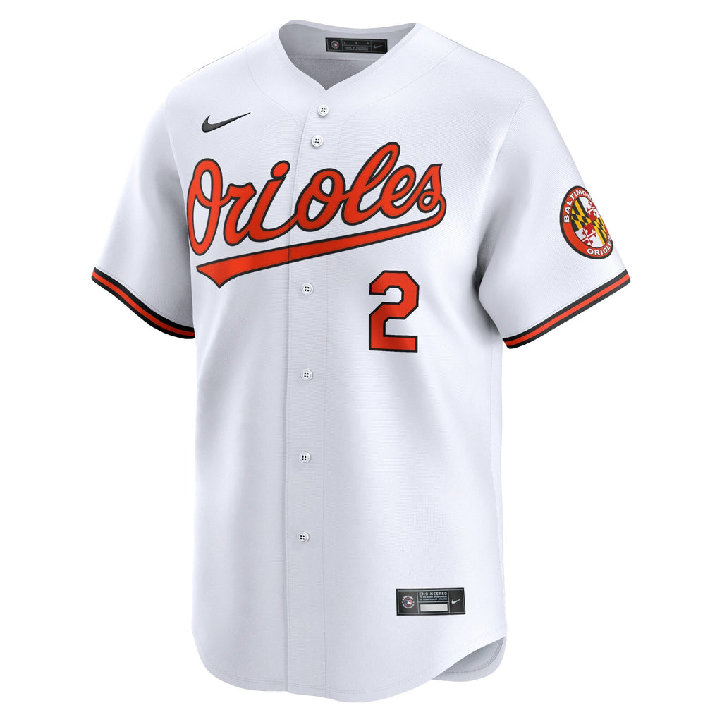 Baltimore Orioles Gunnar Henderson White Home Limited Player Baseball Jersey