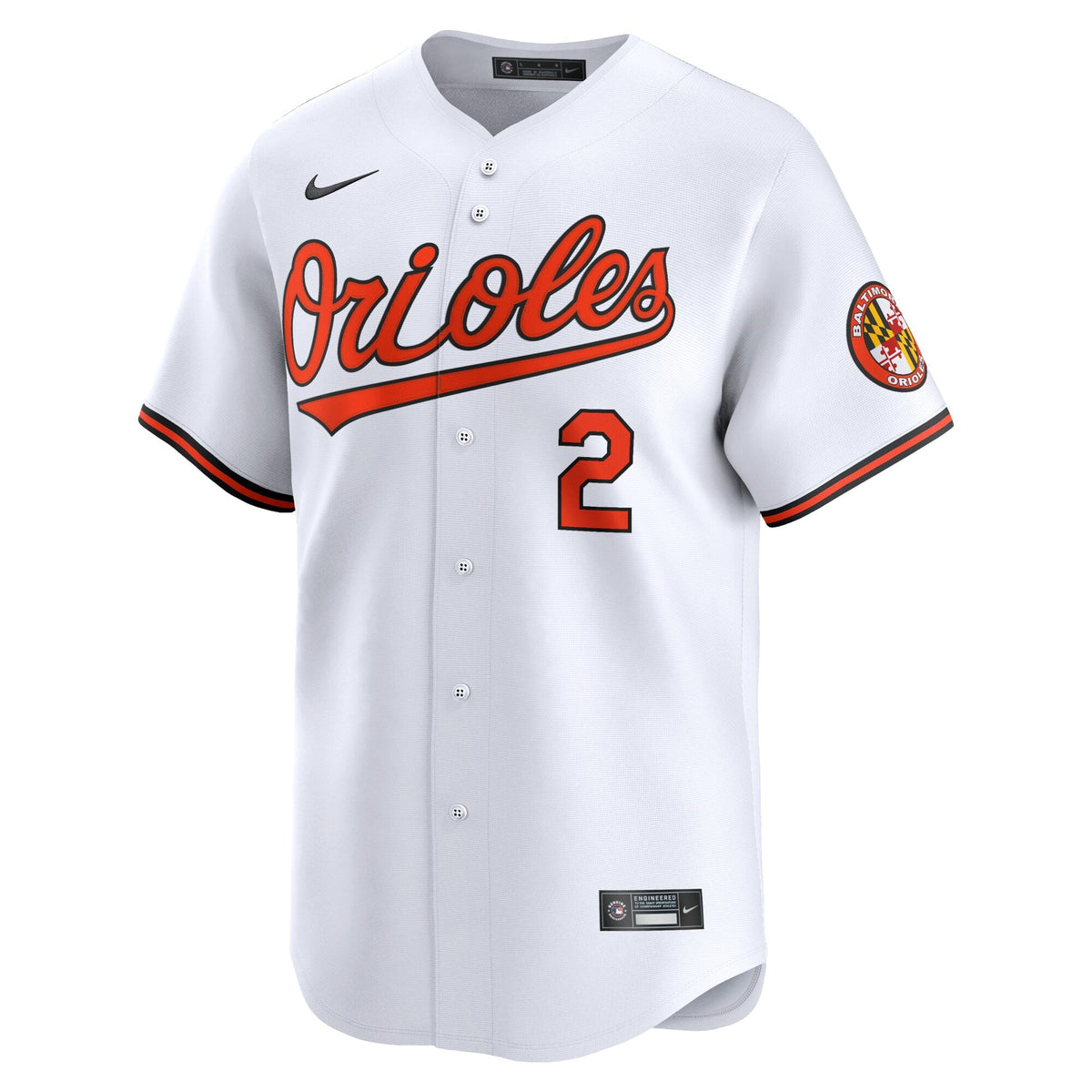 Baltimore Orioles Gunnar Henderson White Home Limited Player Baseball Jersey
