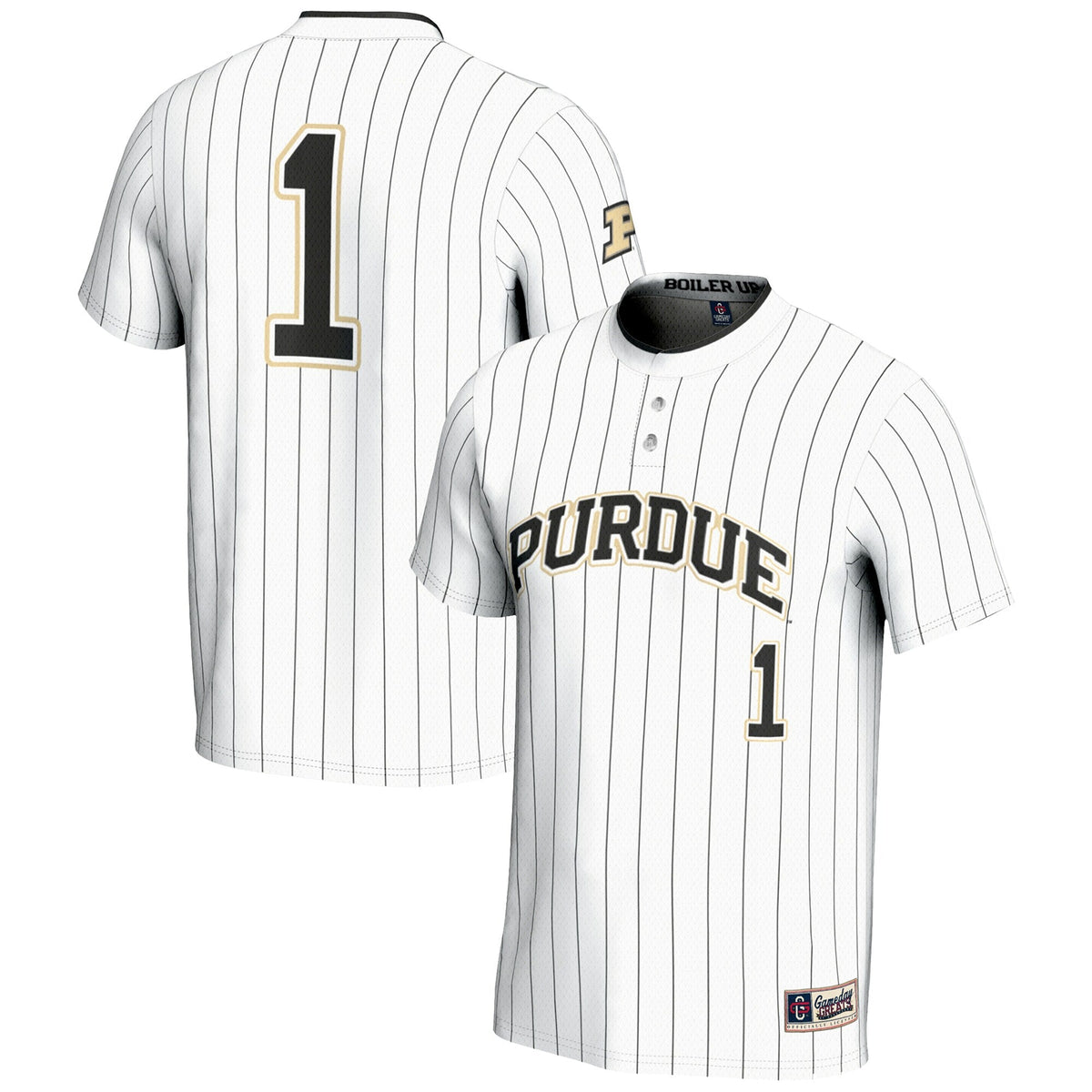 #1 Purdue Boilermakers Lightweight Softball Jersey - White