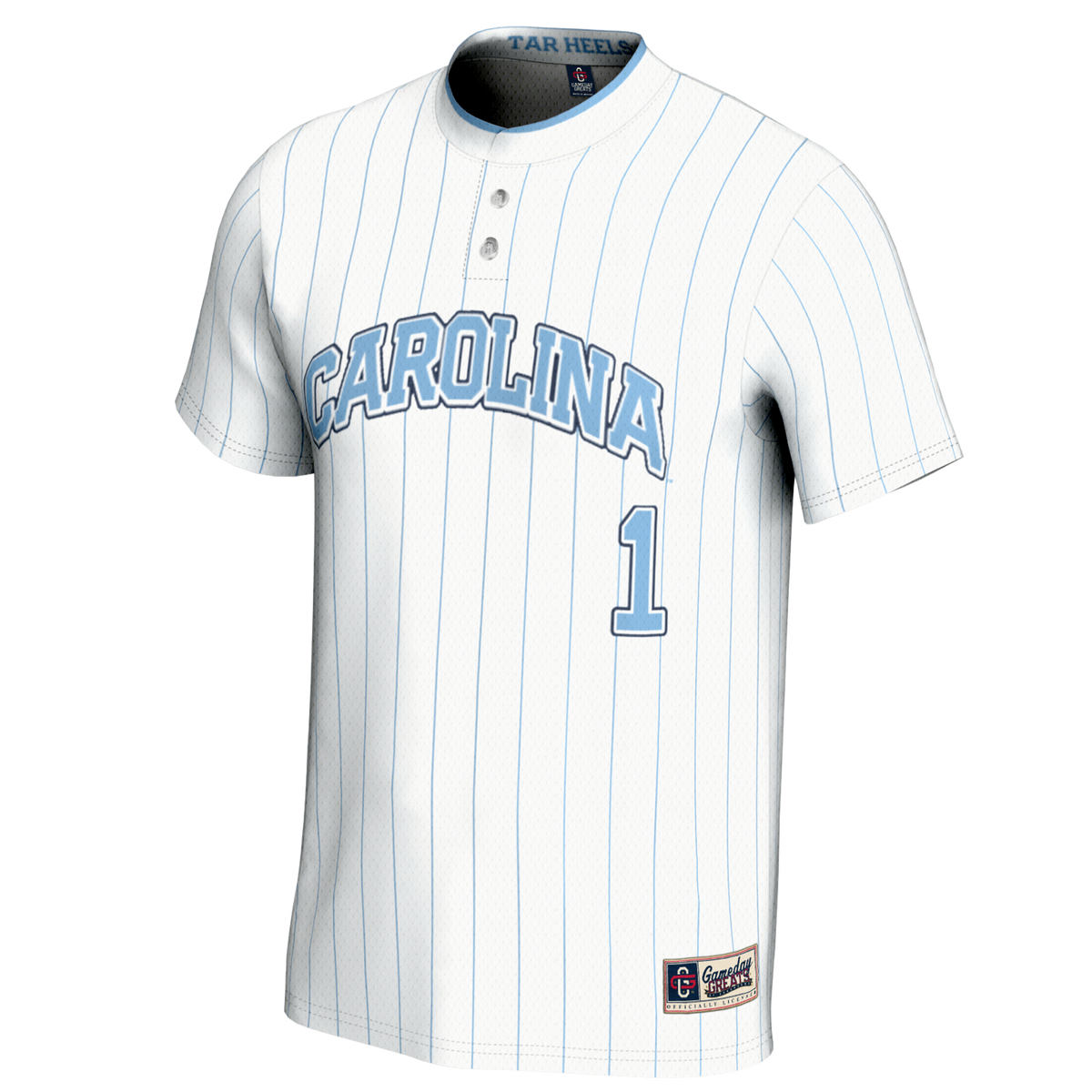#1 White North Carolina Tar Heels Lightweight Softball Jersey