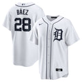 Detroit Tigers Javier Baez White Home Replica Player Baseball Jersey