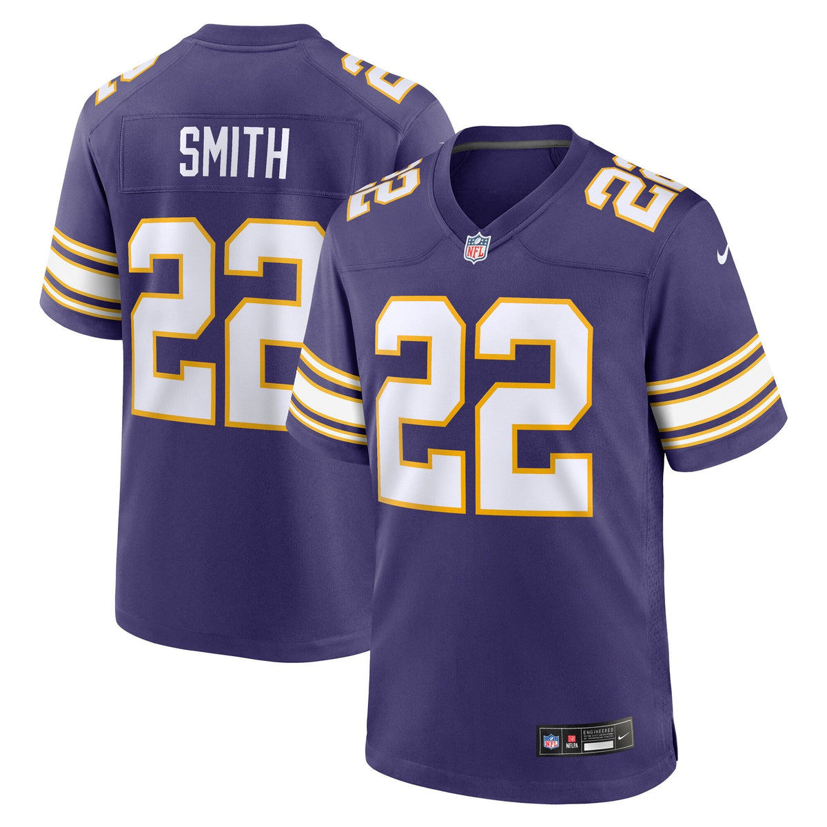 Minnesota Vikings Harrison Smith Purple Classic Player Game Football Jersey