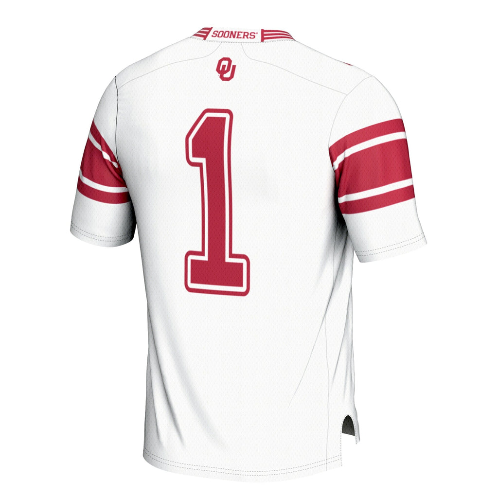 #1 White Oklahoma Sooners Football Jersey