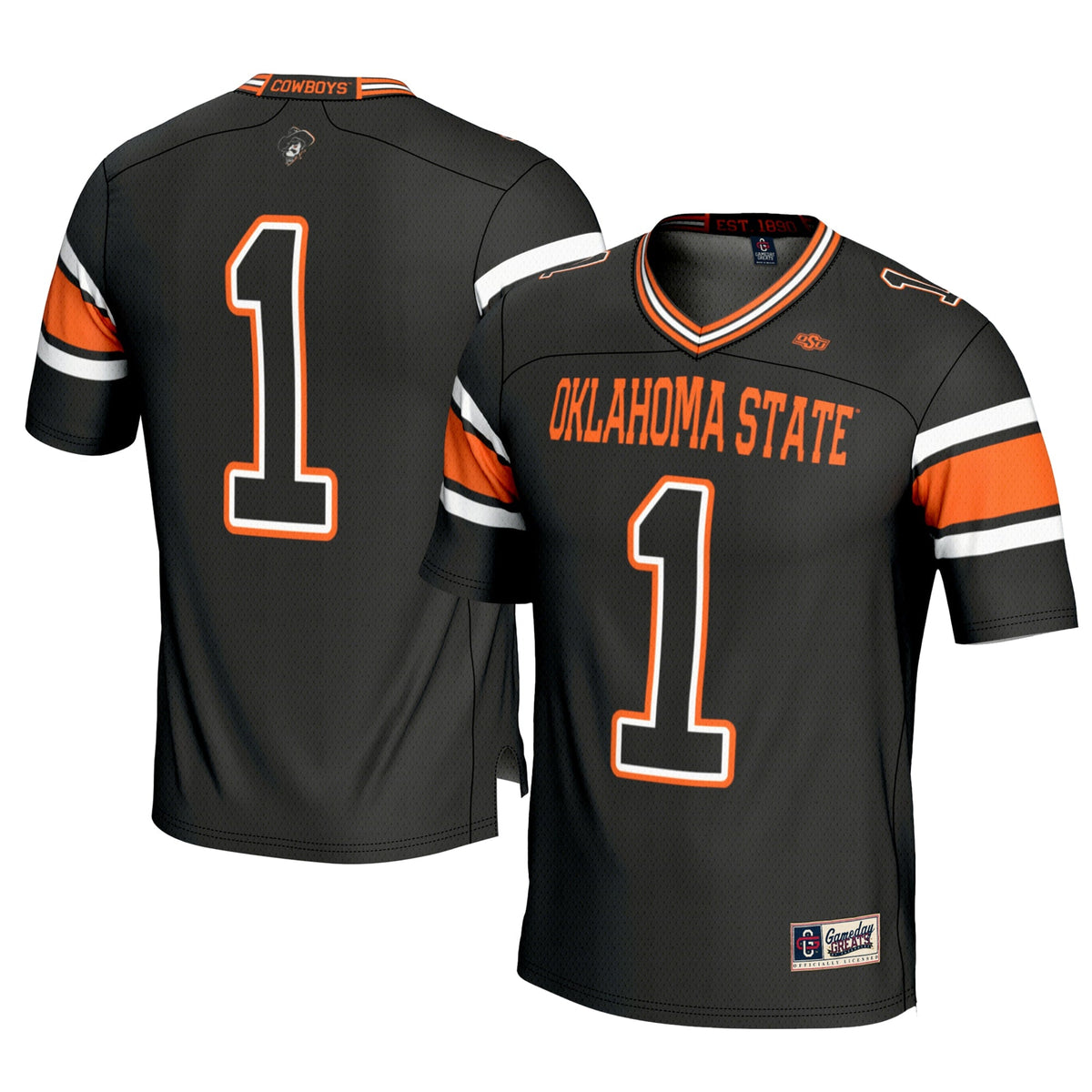 #1 Oklahoma State Cowboys Football Jersey - Black