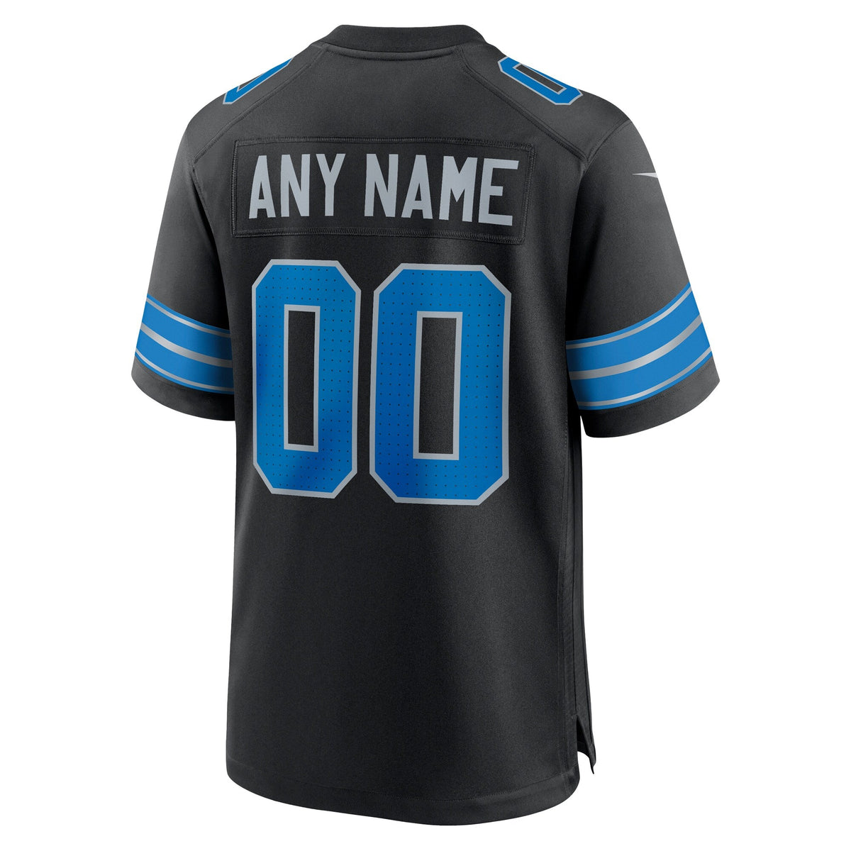 Detroit Lions Black Alternate Custom Game Football Jersey