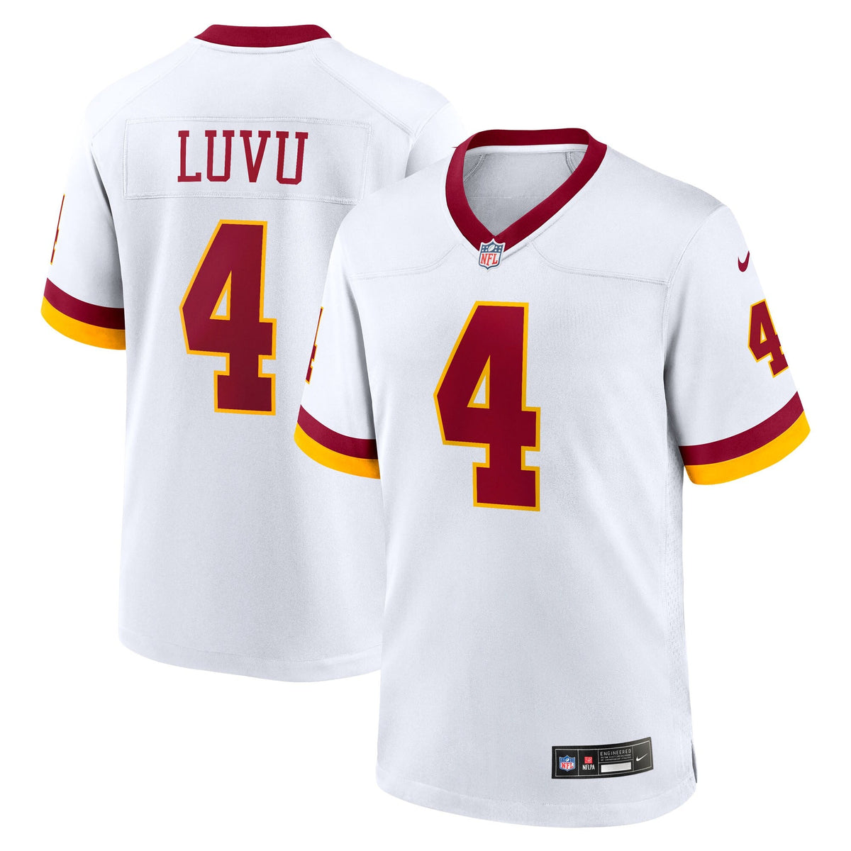 Washington Commanders Frankie Luvu White Game Super Bowl Era Football Jersey