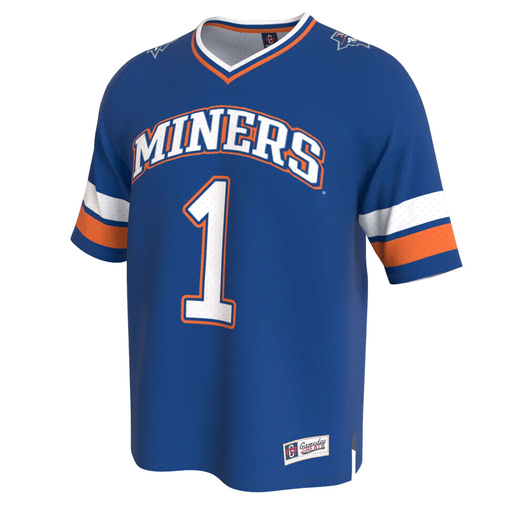 UTEP Miners Lightweight Collegiate Football Fashion Jersey - Navy