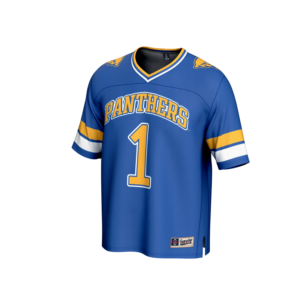 #1 Royal Pitt Panthers Lightweight Collegiate Football Fashion Jersey