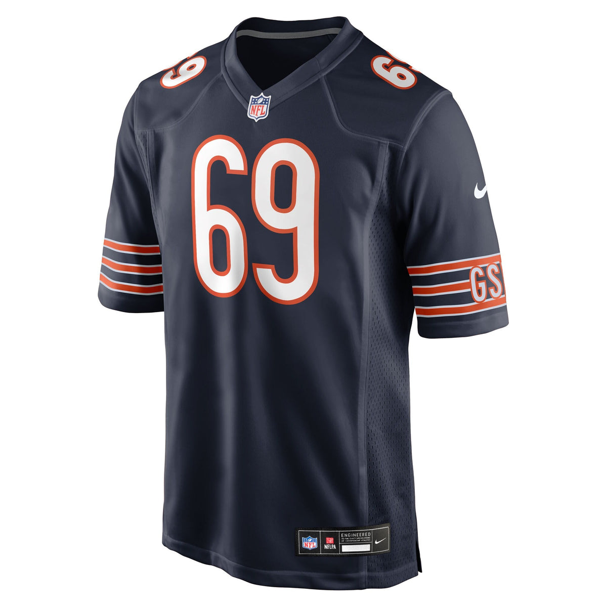 Chicago Bears Jeremiah Martin Navy Team Game Football Jersey