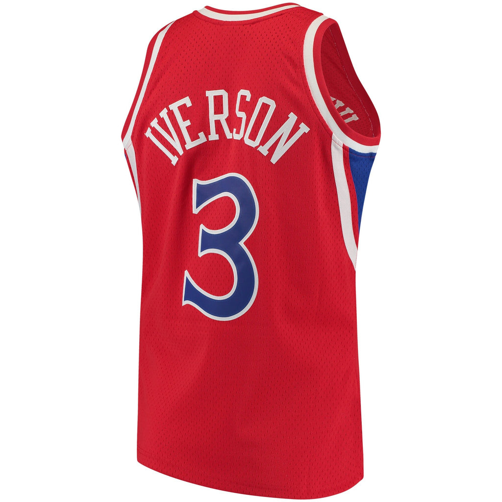 Allen Iverson Red Philadelphia 76ers 1996-97 Hardwood Classics Swingman Jersey