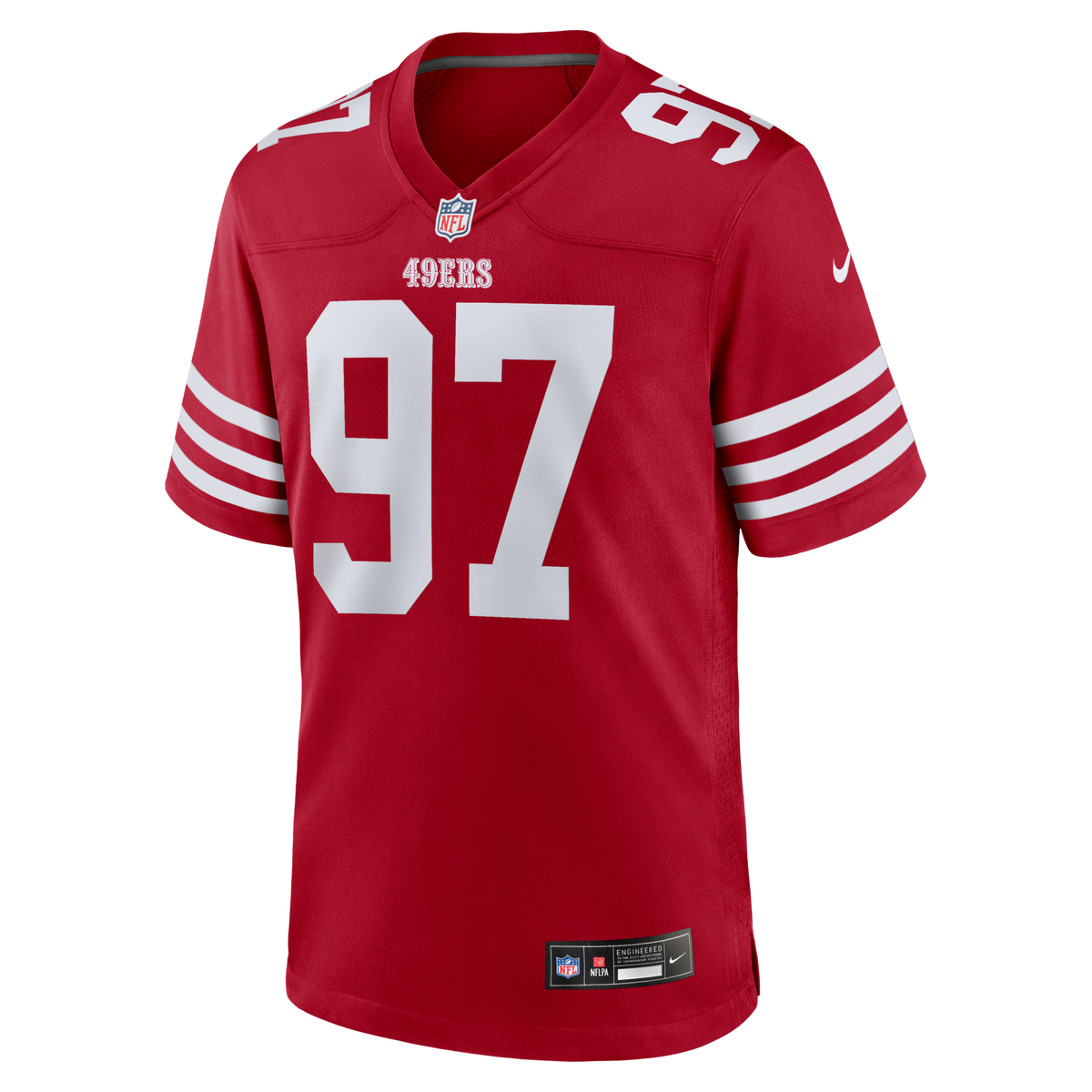 San Francisco 49ers Nick Bosa Scarlet Player Game Football Jersey