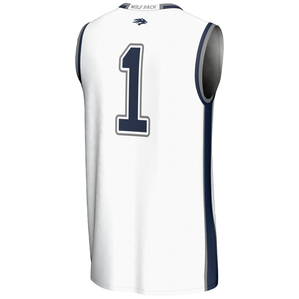 #1 Nevada Wolf Pack Lightweight Basketball Jersey - White