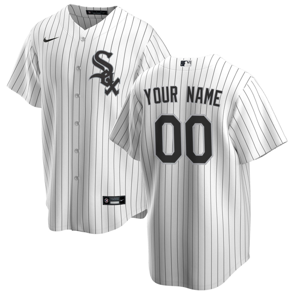 Chicago White Sox White Home Replica Custom Baseball Jersey
