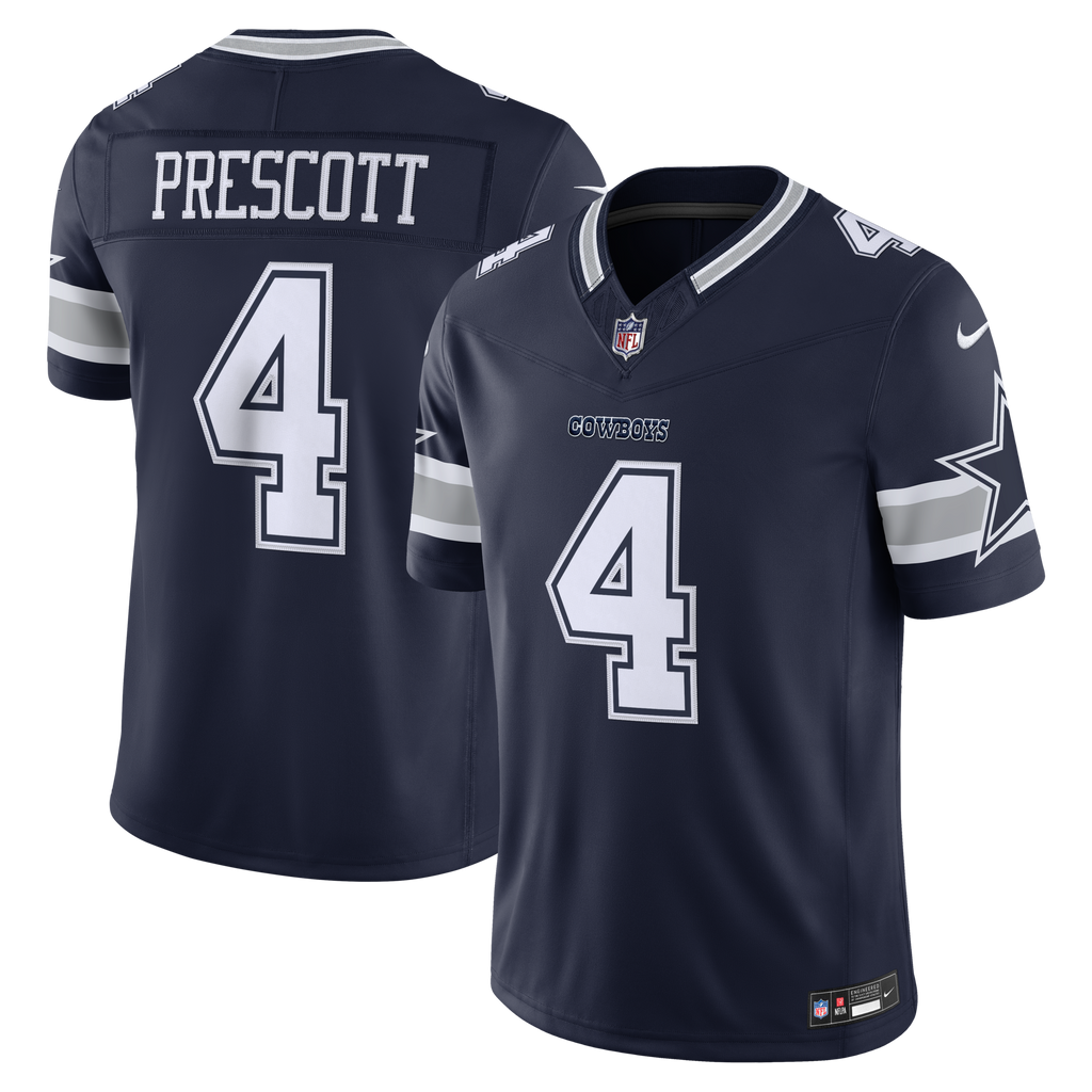 Dallas Cowboys Dak Prescott Navy Team Vapor F.U.S.E. Stitched Limited Football Jersey