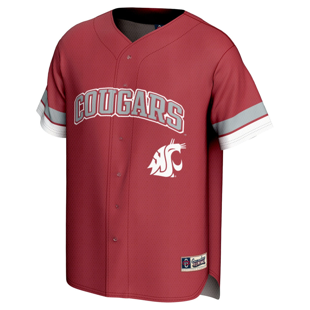 Crimson Washington State Cougars Spirit Baseball Jersey