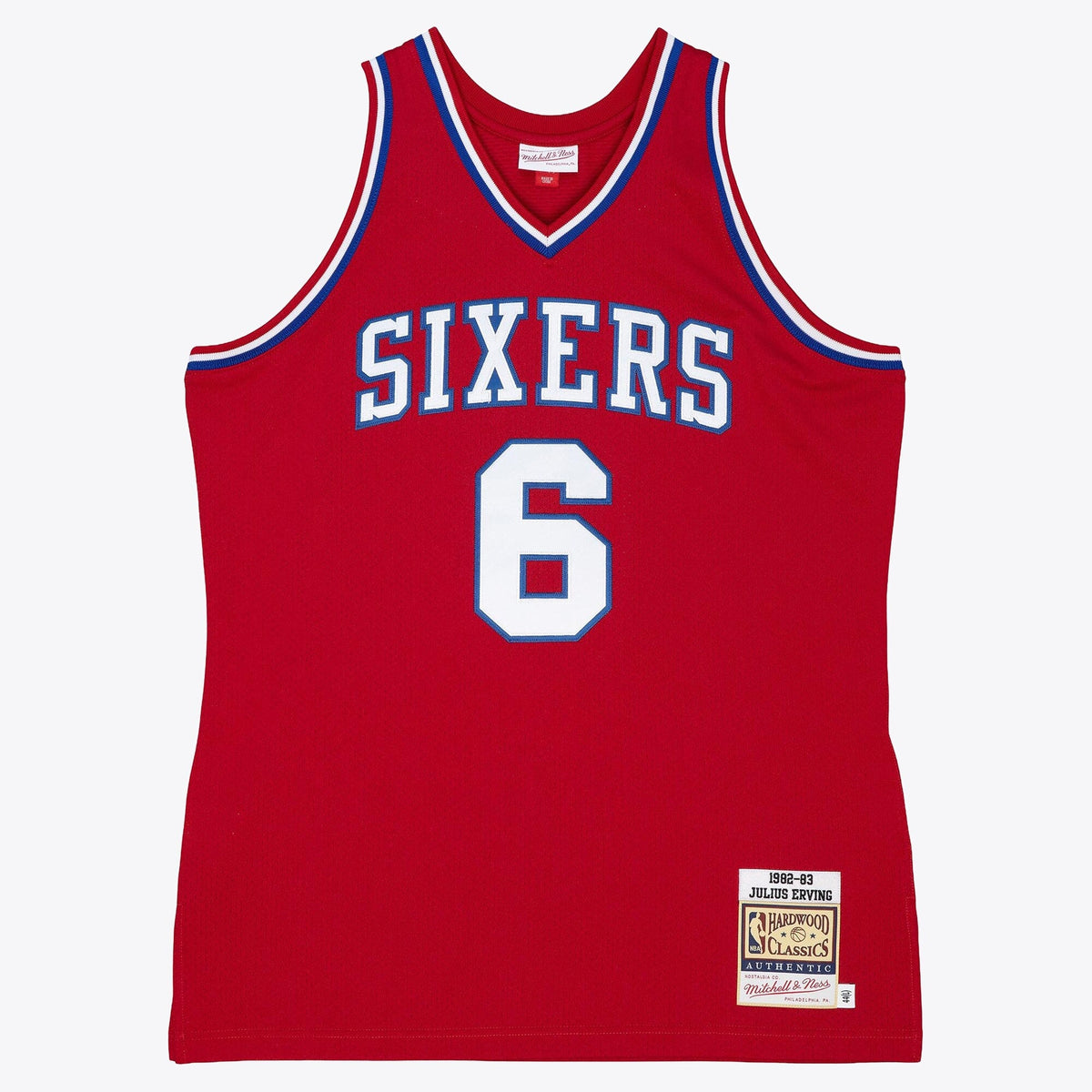Philadelphia 76ers Julius Erving 82-83 Road Jersey - Scarlet