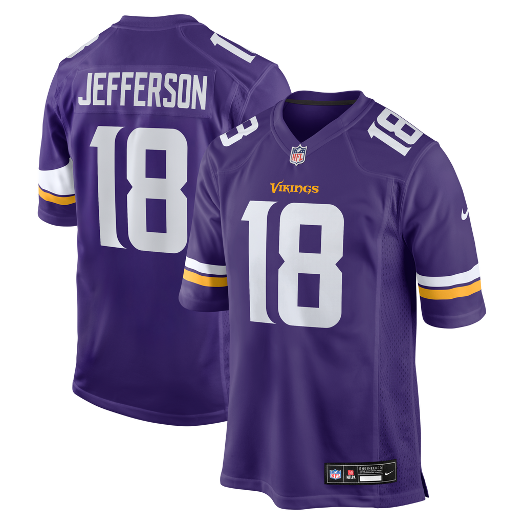 Minnesota Vikings Justin Jefferson Purple Game Football Jersey