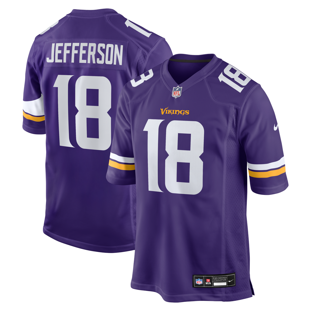 Minnesota Vikings Justin Jefferson Purple Game Football Jersey