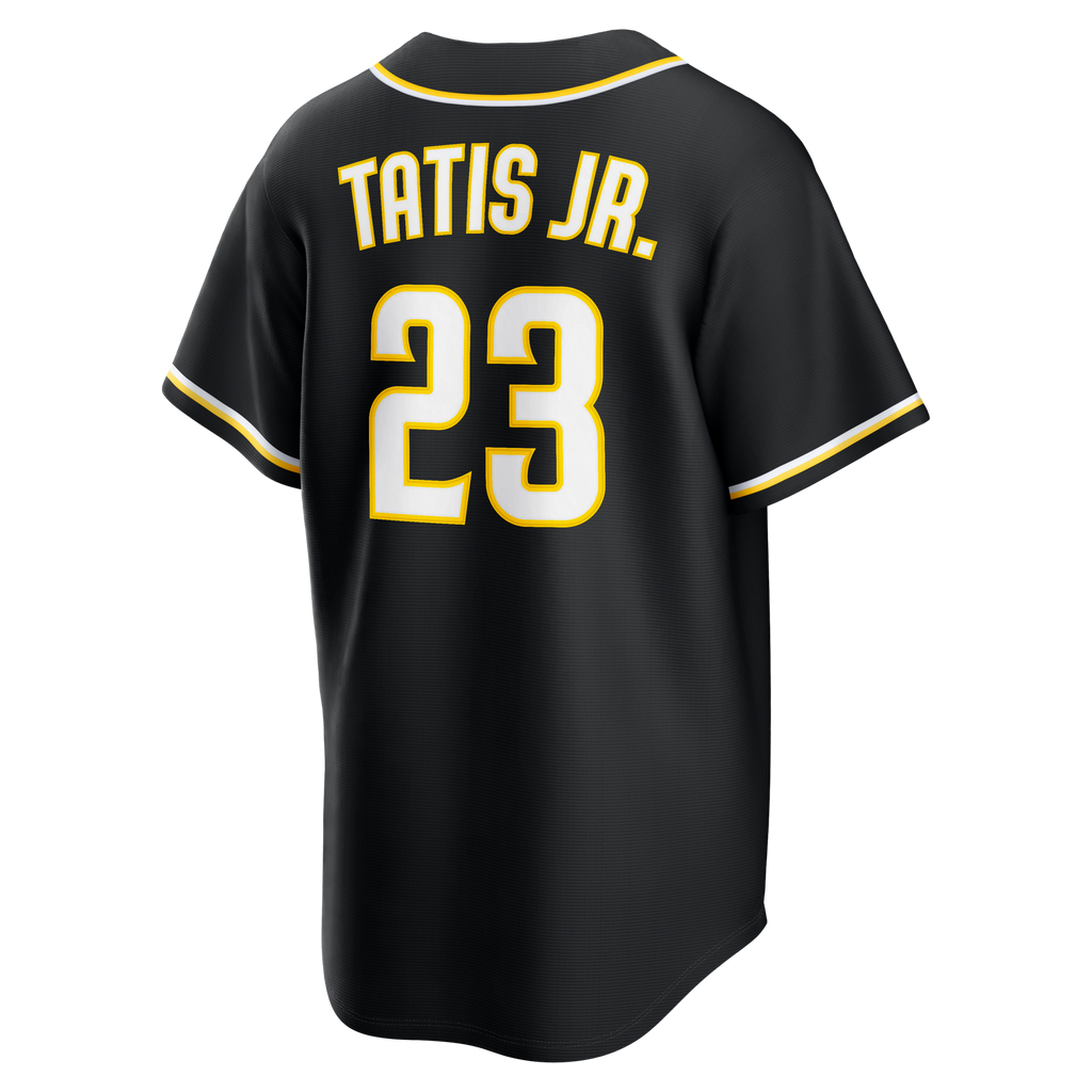 San Diego Padres Fernando Tatis Jr. Fashion Replica Black Out Baseball Jersey