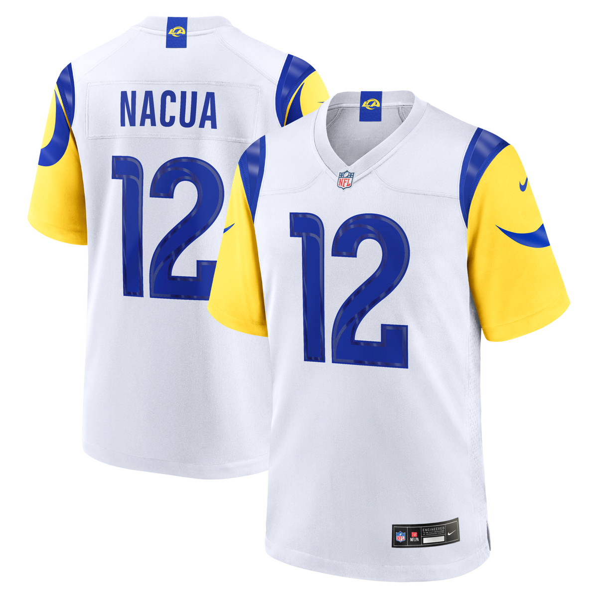 Los Angeles Rams Puka Nacua White White Game Player Football Jersey
