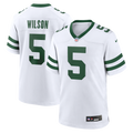 New York Jets Garrett Wilson Legacy White Game Football Jersey