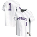#1 Kansas State Wildcats Lightweight Baseball Jersey - White