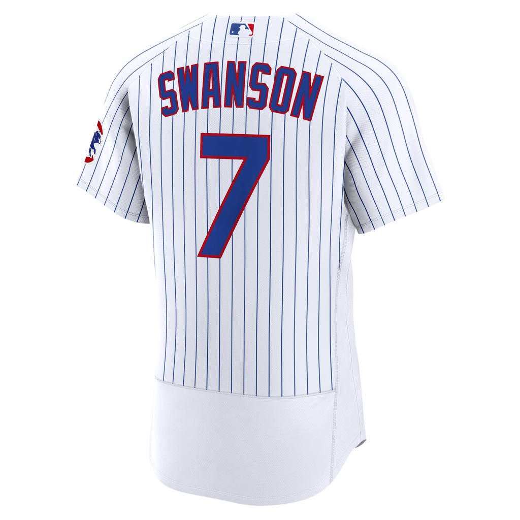 Chicago Cubs Dansby Swanson White Home Baseball Jersey