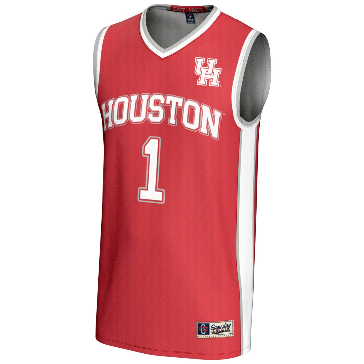 #1 Houston Cougars Lightweight Basketball Jersey - Red