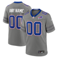 Buffalo Bills Gray Nickel City Custom Game Football Jersey
