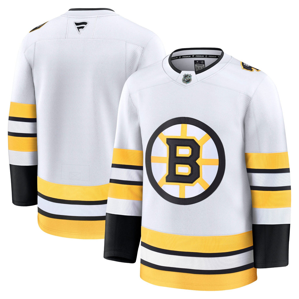 Boston Bruins White Away Premium Jersey - Style 203133886