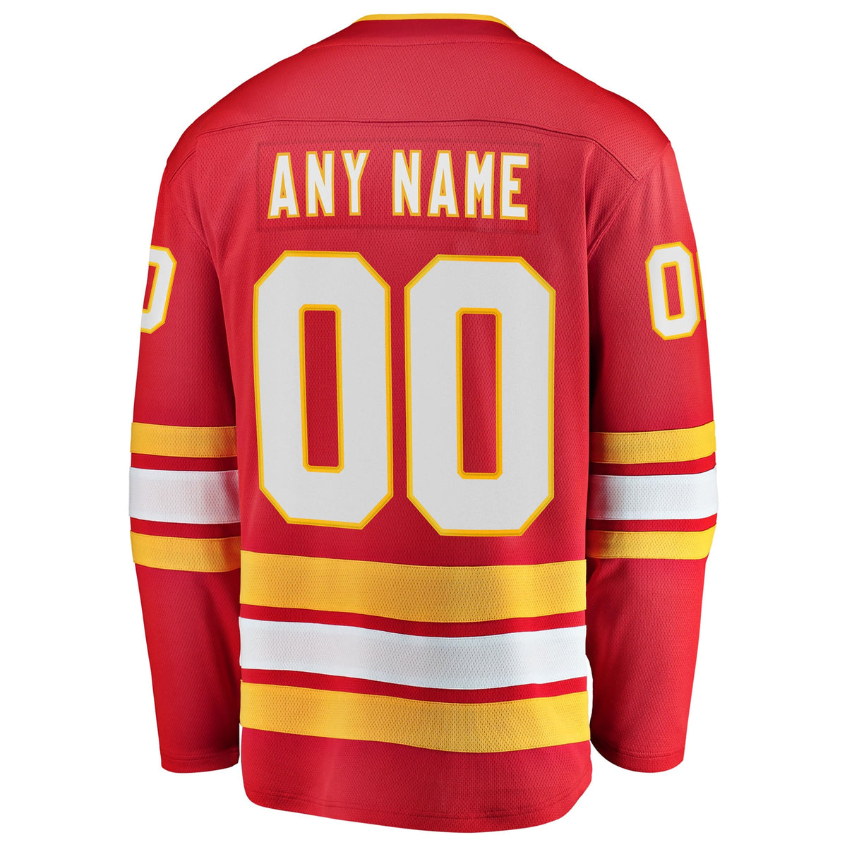 Calgary Flames Red Home Breakaway Custom Hockey Jersey
