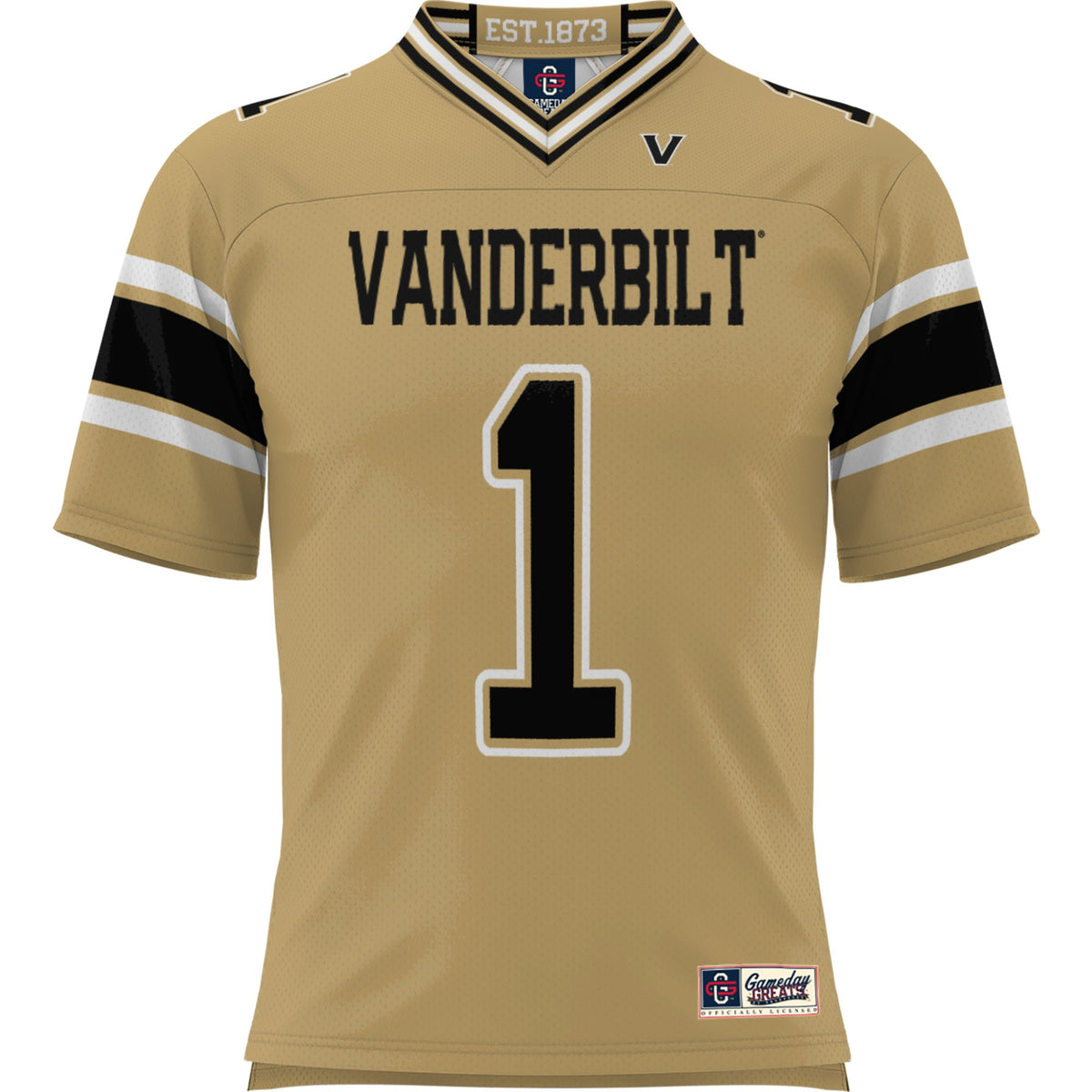 #1 Vanderbilt Commodores Football Jersey - Gold