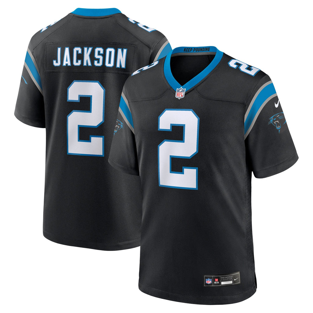 Carolina Panthers Mike Jackson Black Game Football Jersey