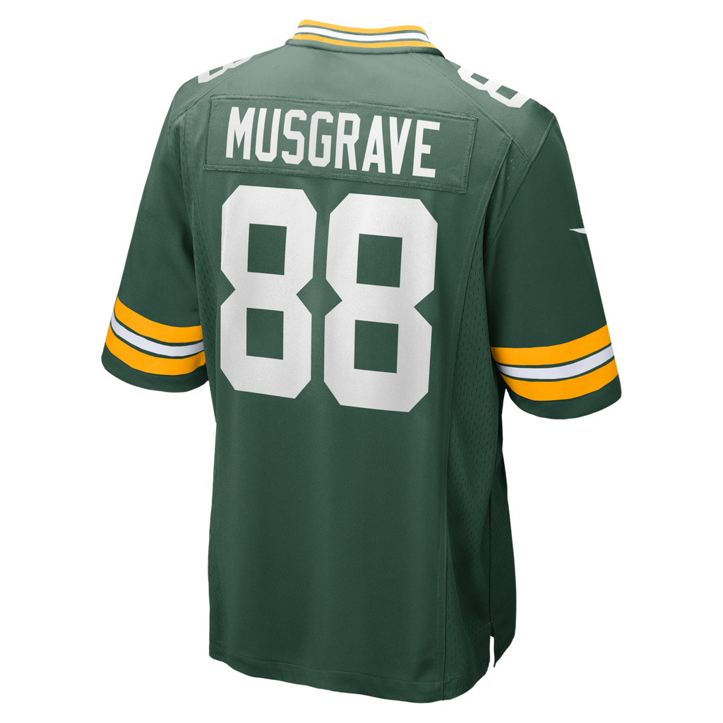 Green Bay Packers Luke Musgrave Green Game Football Jersey