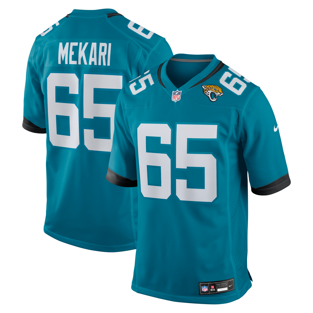 Jacksonville Jaguars Patrick Mekari Teal Team Game Football Jersey