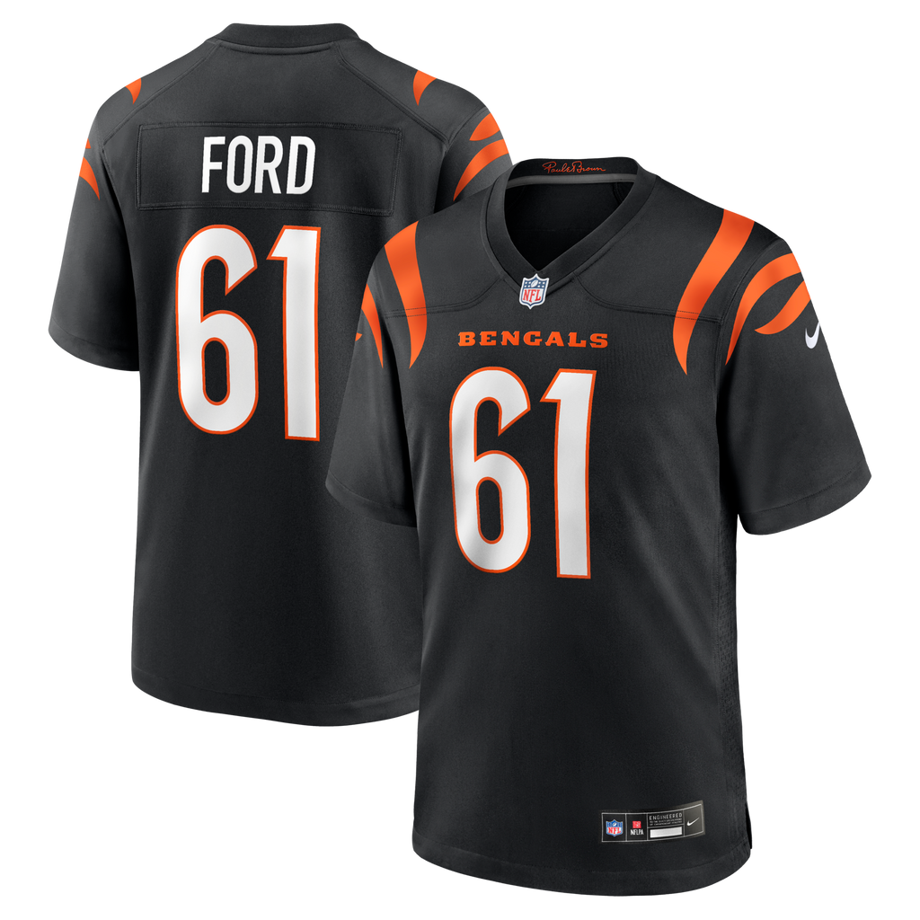 Cincinnati Bengals Cody Ford Black Game Football Jersey
