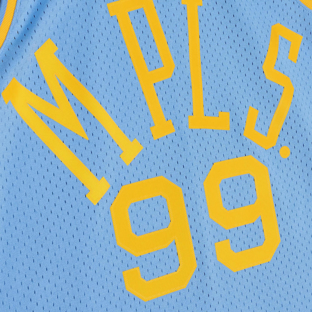 Los Angeles Lakers George Mikan 1948 Dark Jersey - Columbia Blue