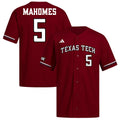 Patrick Mahomes Red Texas Tech Red Raiders Replica Baseball Jersey