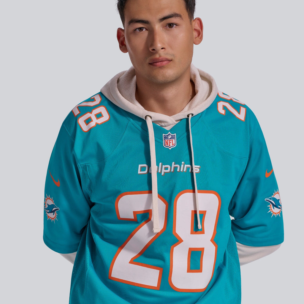 Miami Dolphins Devon Achane Aqua Player Game Football Jersey