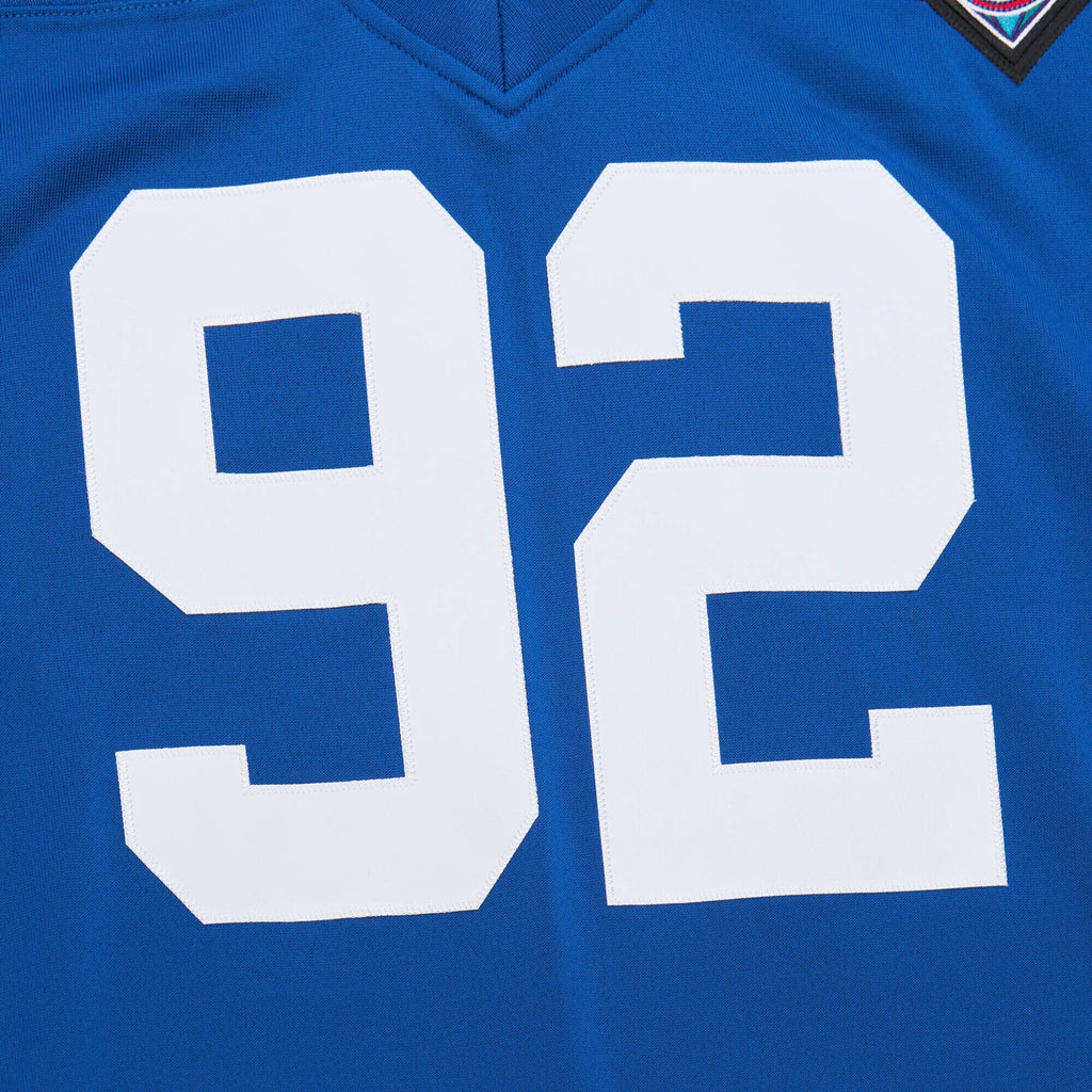 New York Giants 1994 Michael Strahan Royal Throwback Retired Player Football Jersey