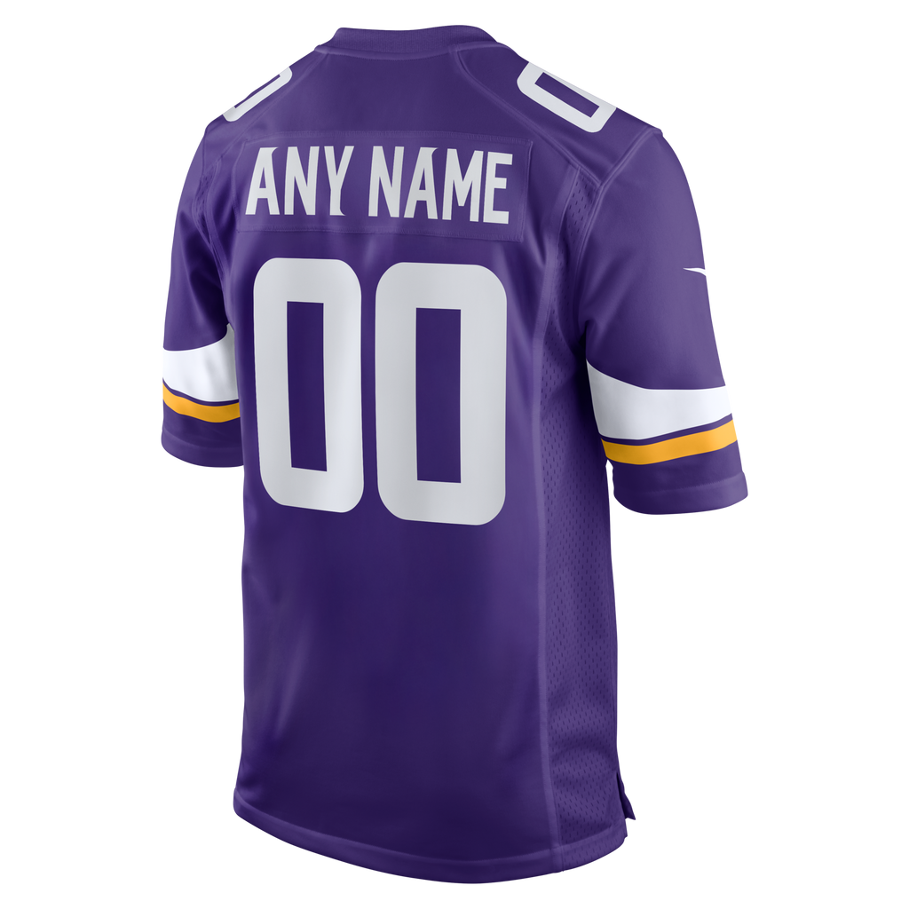 Minnesota Vikings Purple Custom Game Football Jersey