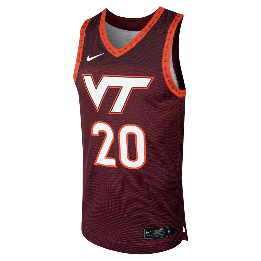 #20 Virginia Tech Hokies Replica Basketball Jersey - Maroon